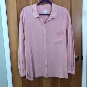 J. Jill shirt tail pleat blouse 2X